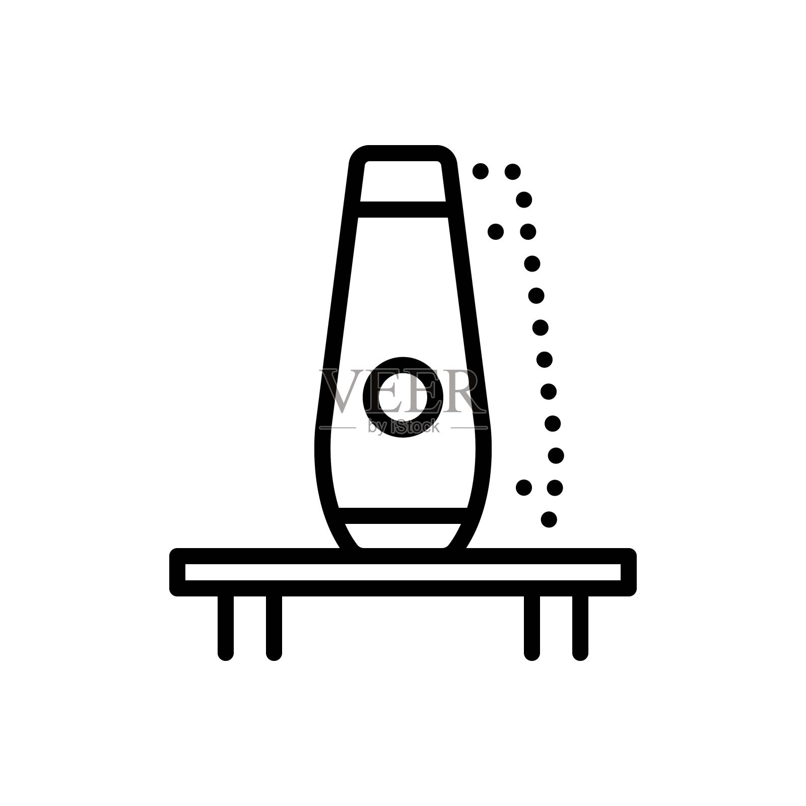 影子瓶插画图片素材