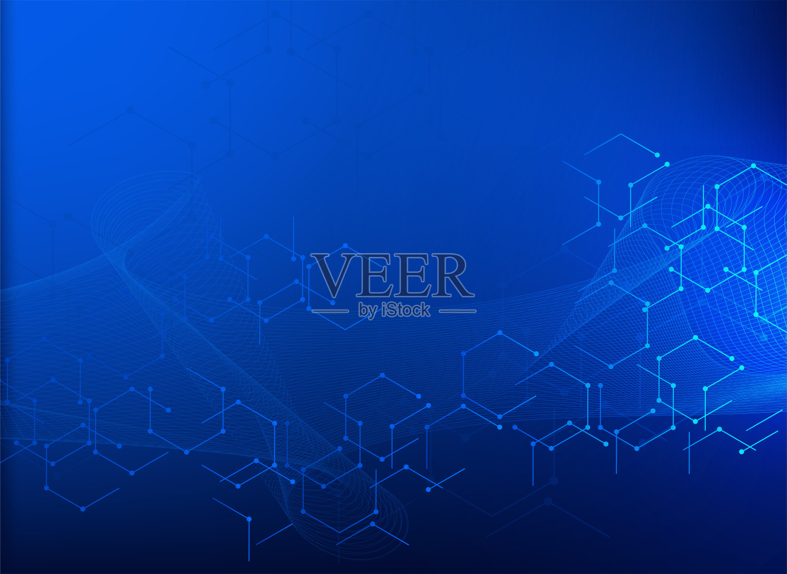 分子结构的背景。科学模板壁纸。插画图片素材