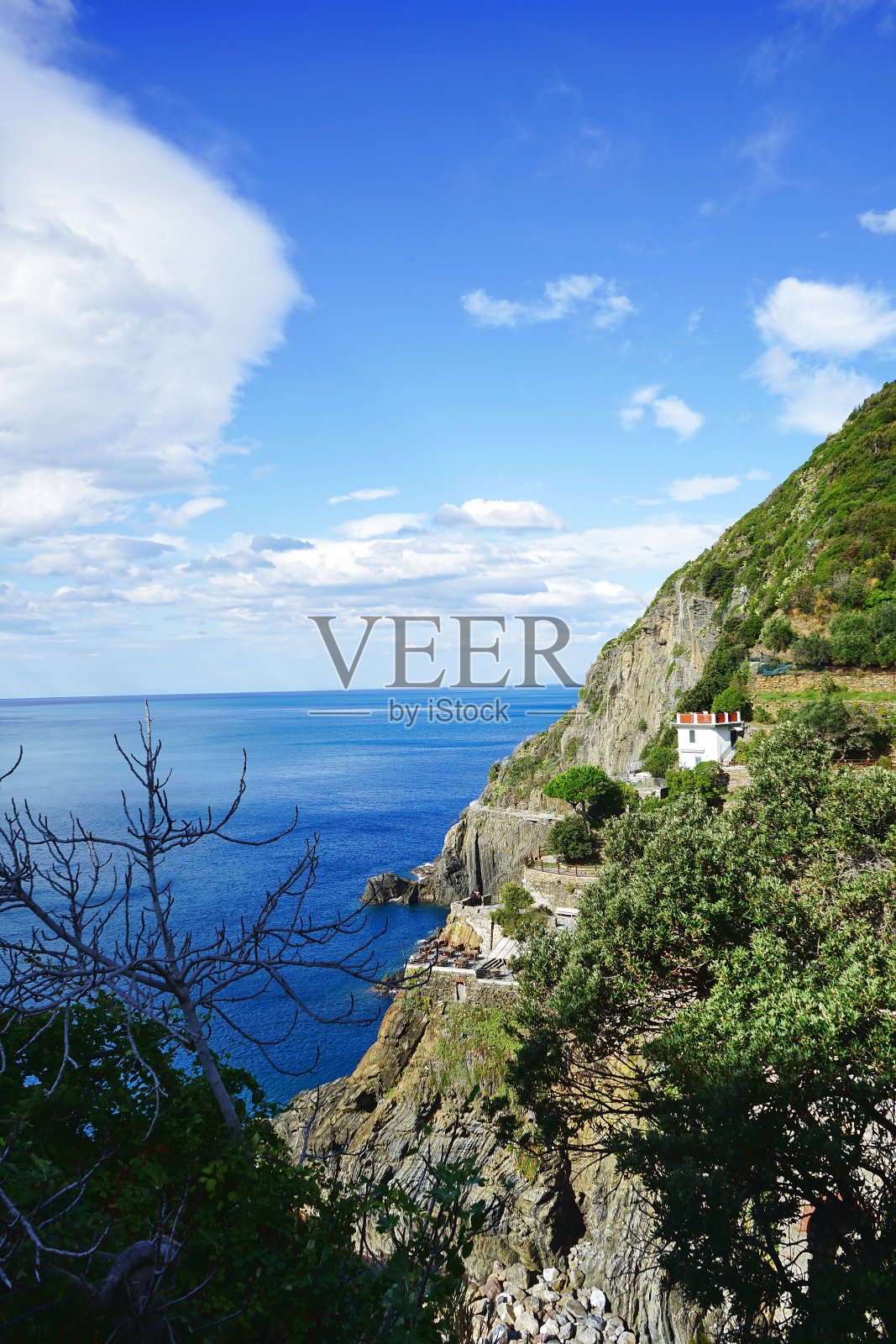 马纳罗拉附近的利古里亚海岸照片摄影图片