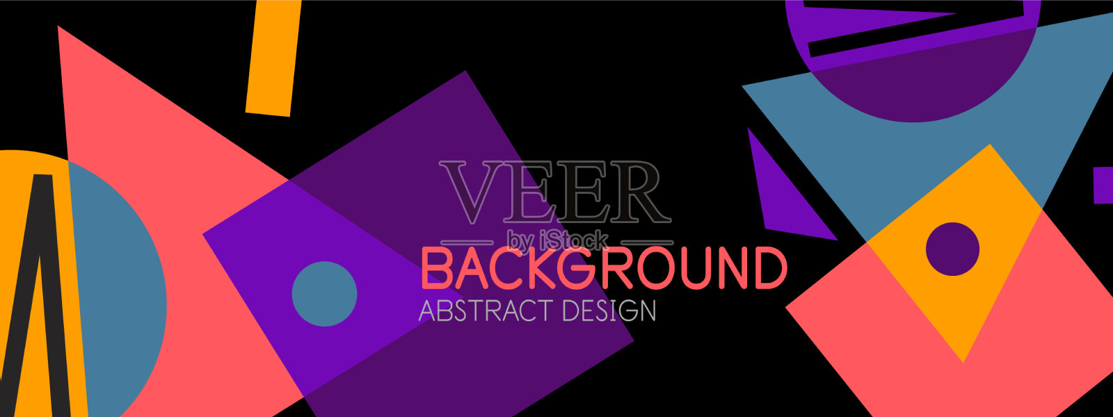 抽象背景与块线几何插画图片素材