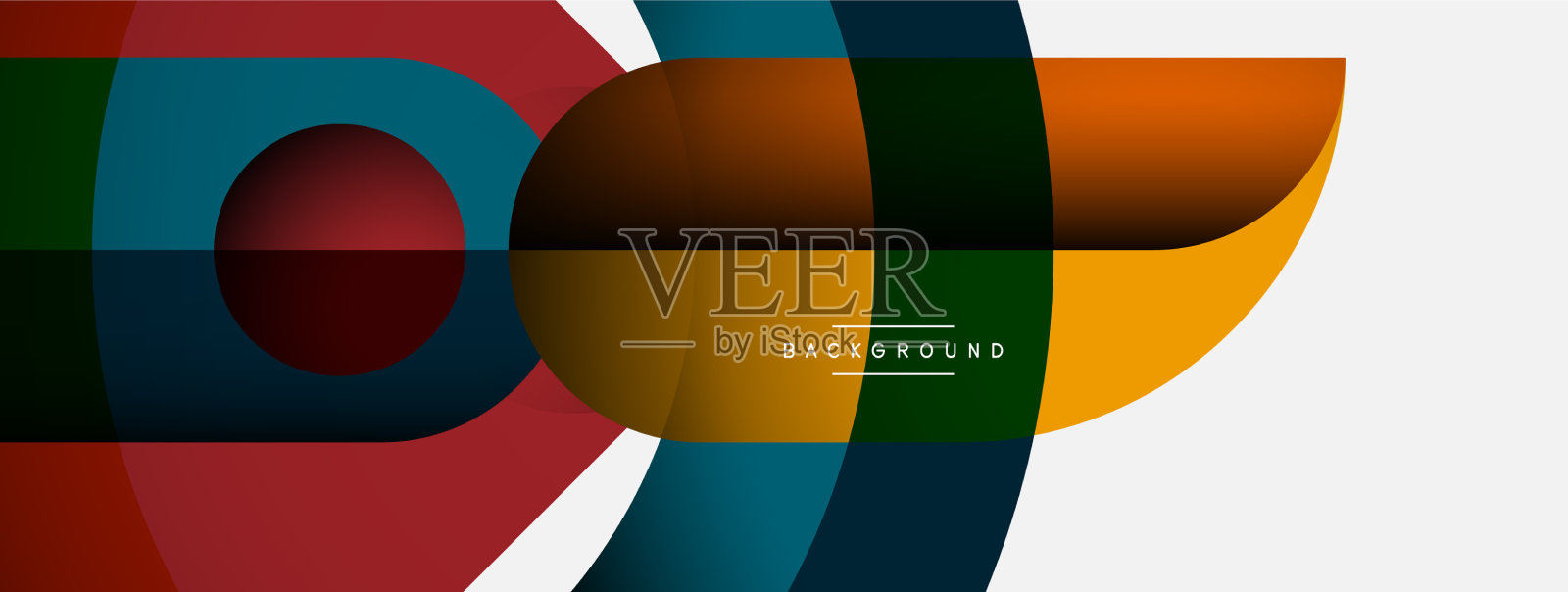 时尚的形状，颜色，最小的设计组成插画图片素材