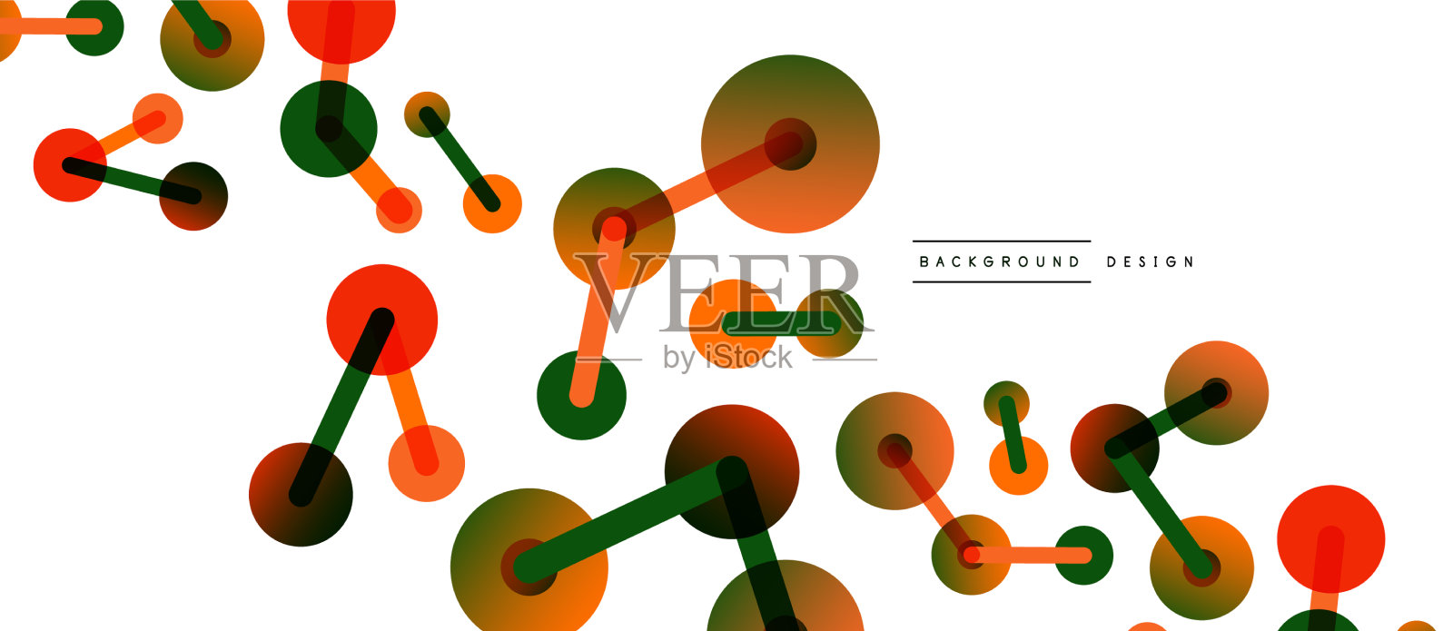 抽象背景的圆点由线连接插画图片素材