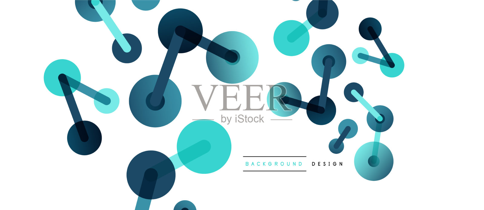 抽象背景的圆点由线连接设计元素图片