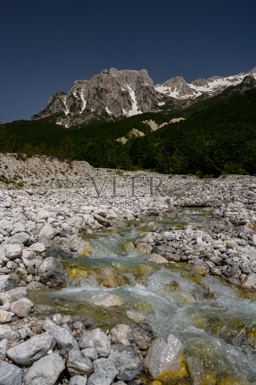 瓦尔波纳谷国家公园。Prokletije山脉。阿尔巴尼亚阿尔卑斯山。照片摄影图片