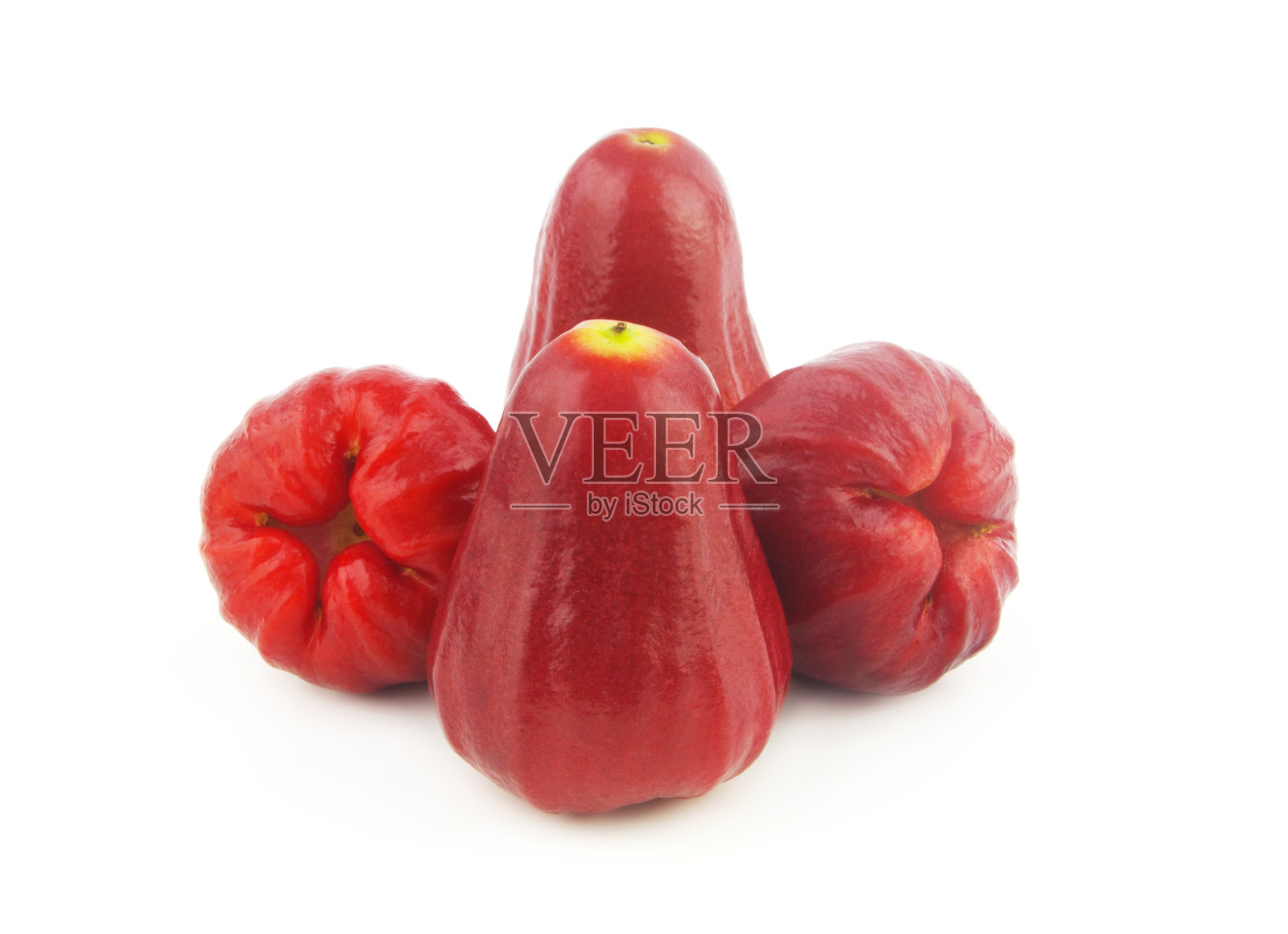 玫瑰苹果果实孤立在白色上照片摄影图片