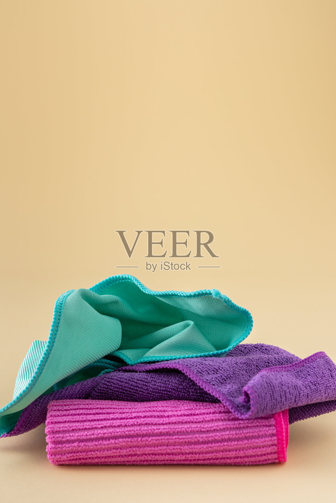 多色超细纤维洗衣纸巾照片摄影图片