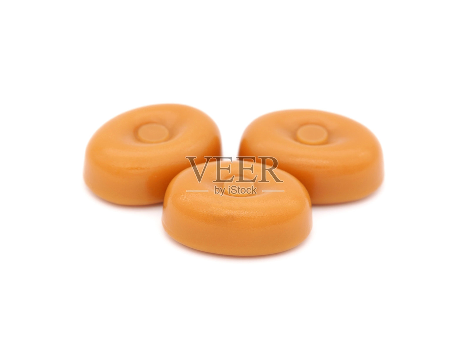 硬焦糖孤立在白色上照片摄影图片