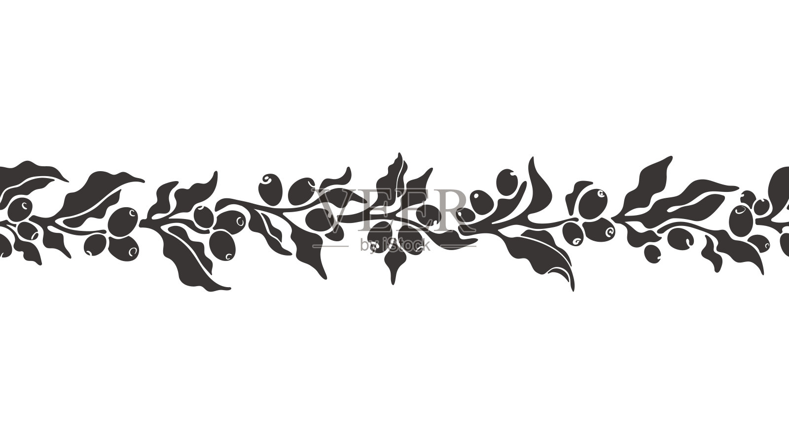 咖啡分支无缝图案。向量种植园插画图片素材