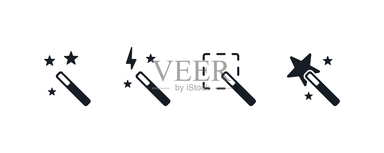 魔术棒图形编辑工具图标集。图标素材