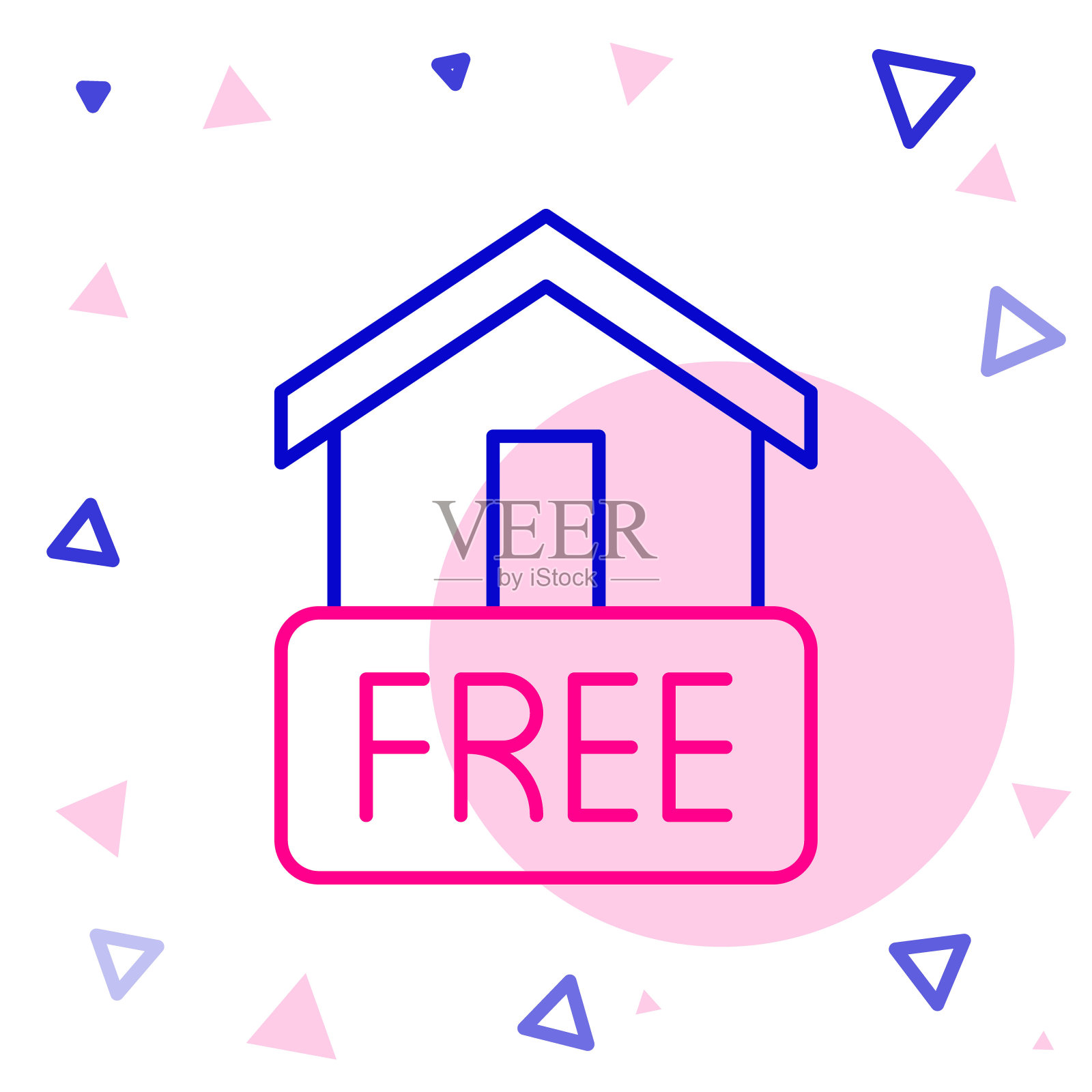 线免费送货上门的概念增加出售股票图标孤立在白色背景。色彩斑斓的轮廓的概念。向量设计元素图片