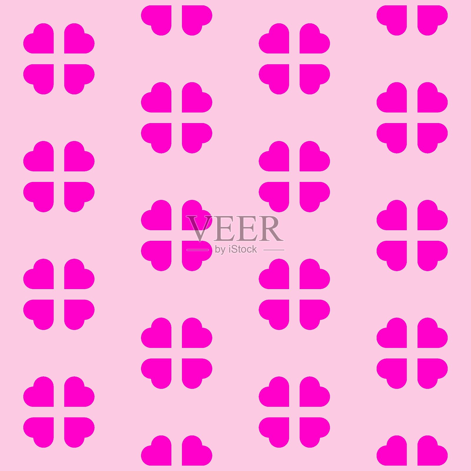 极简几何无缝图案心脏图形设计壁纸背景插画图片素材