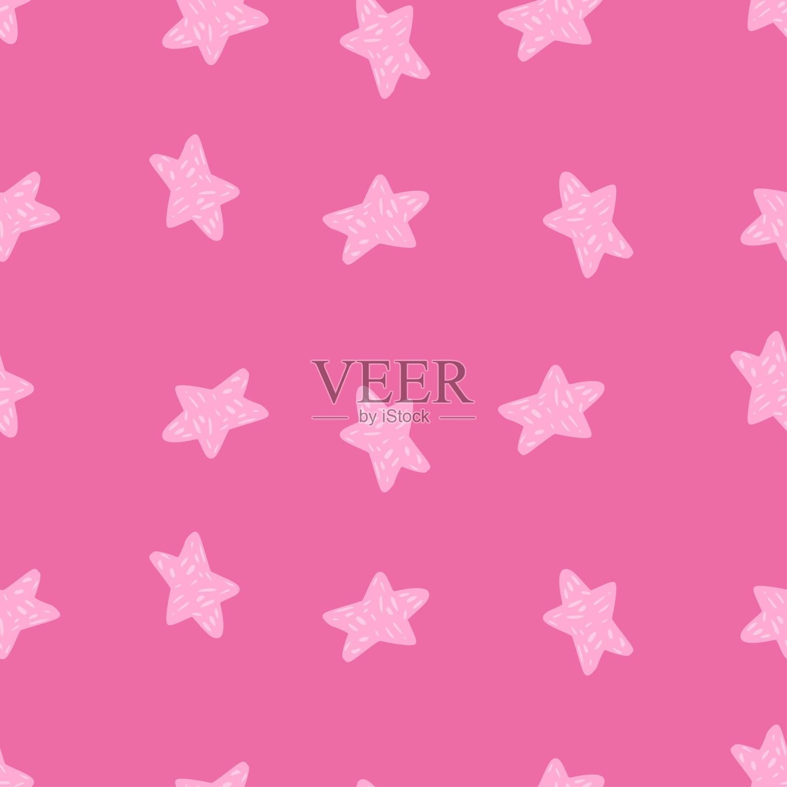 明星无缝模式。手绘背景庆祝。设计元素图片