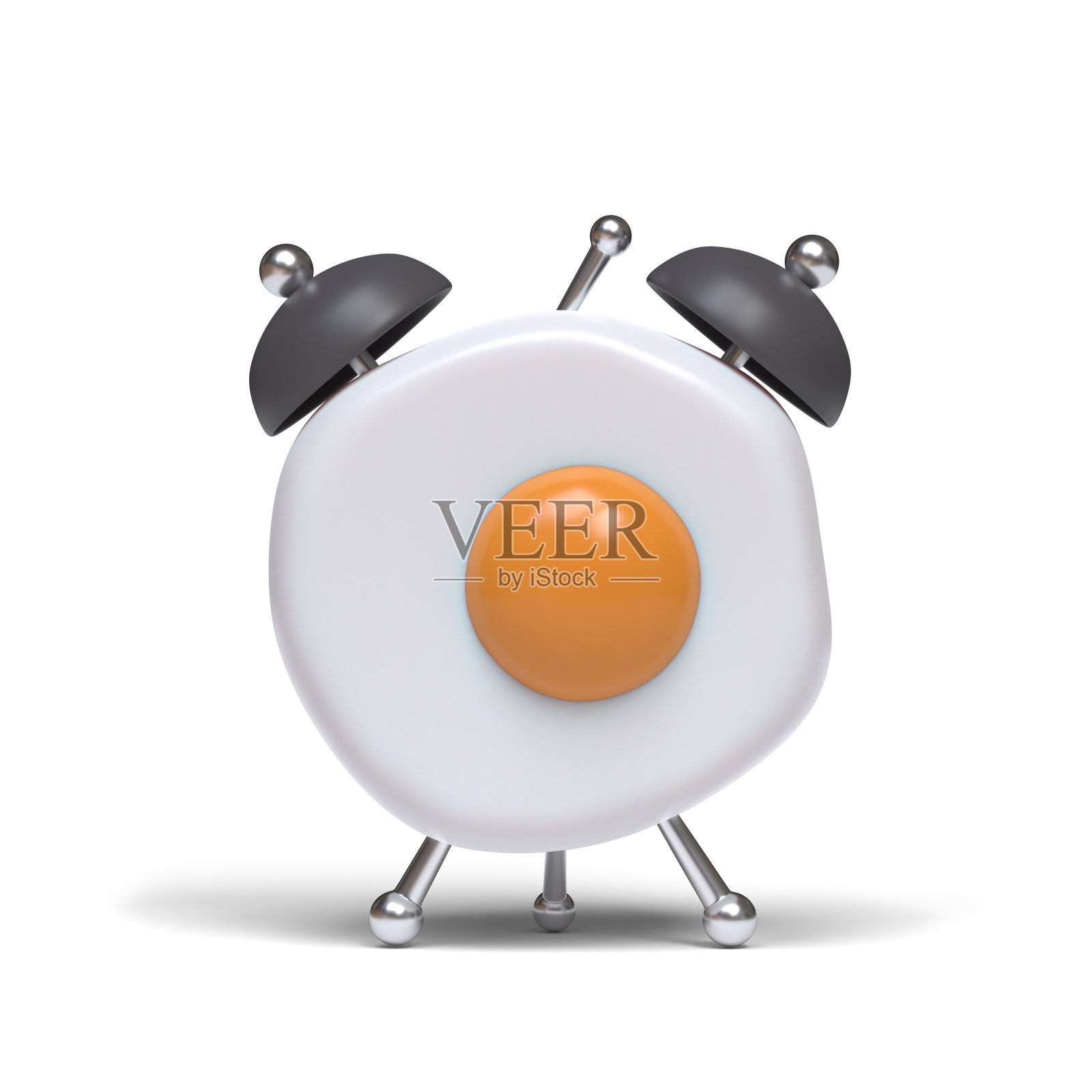 煎蛋报警概念。照片摄影图片