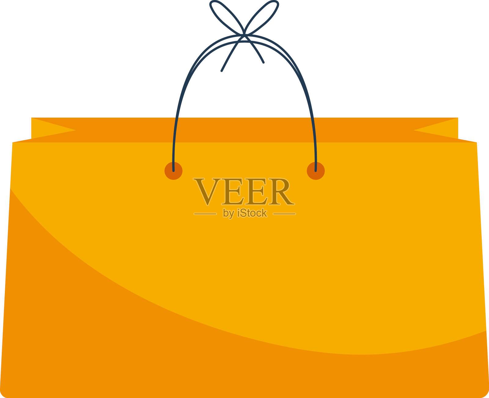 黄色的购物袋设计元素图片