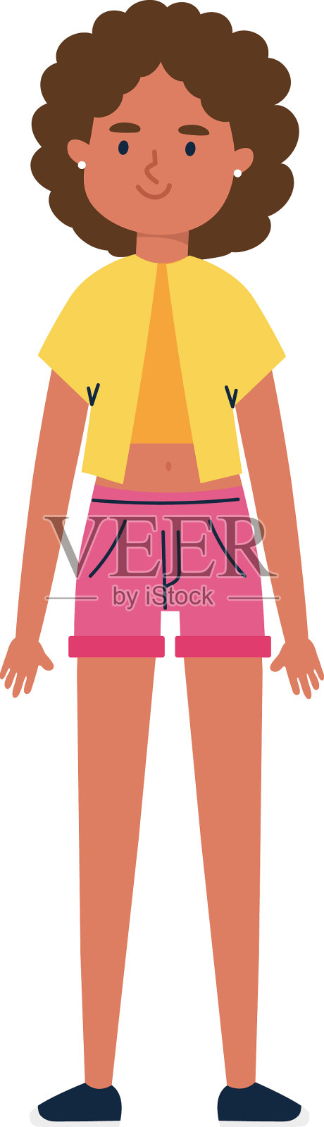 快乐的女孩设计设计元素图片