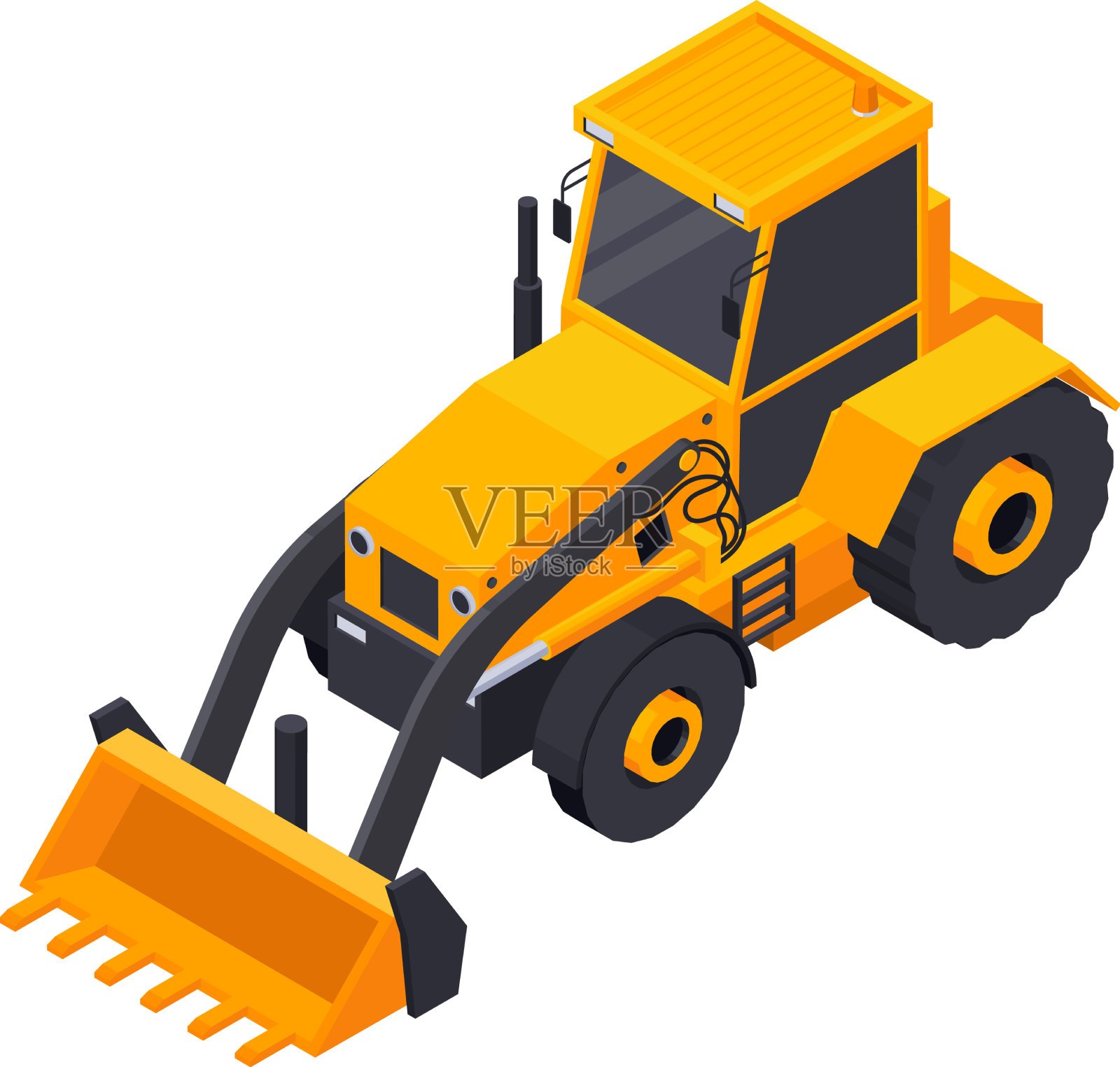 推土机路面施工组成设计元素图片