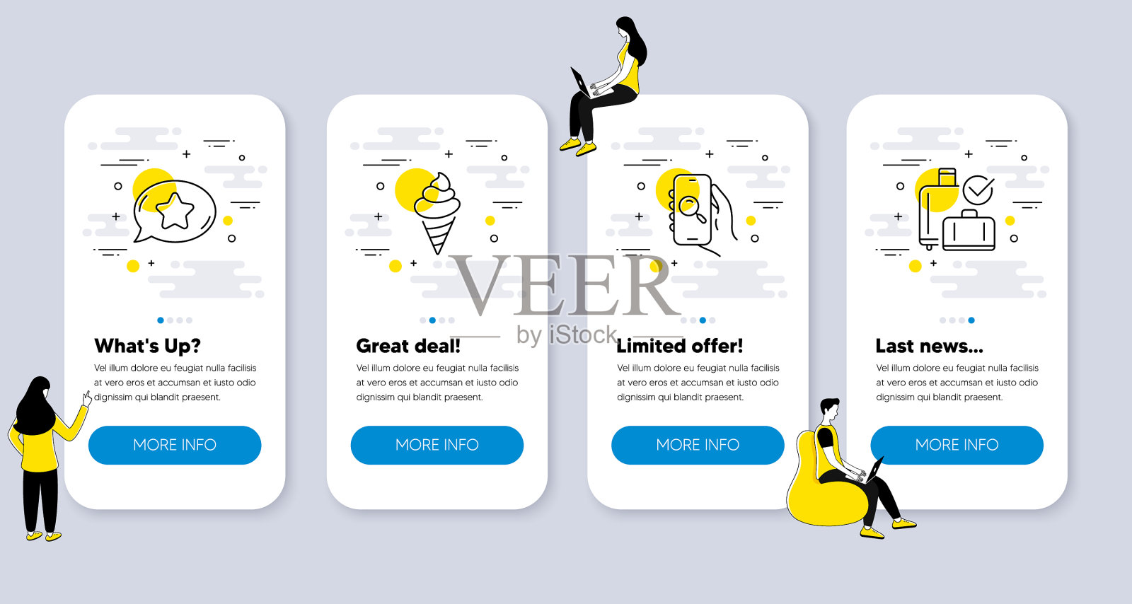 一组业务图标，如最喜欢的聊天图标素材