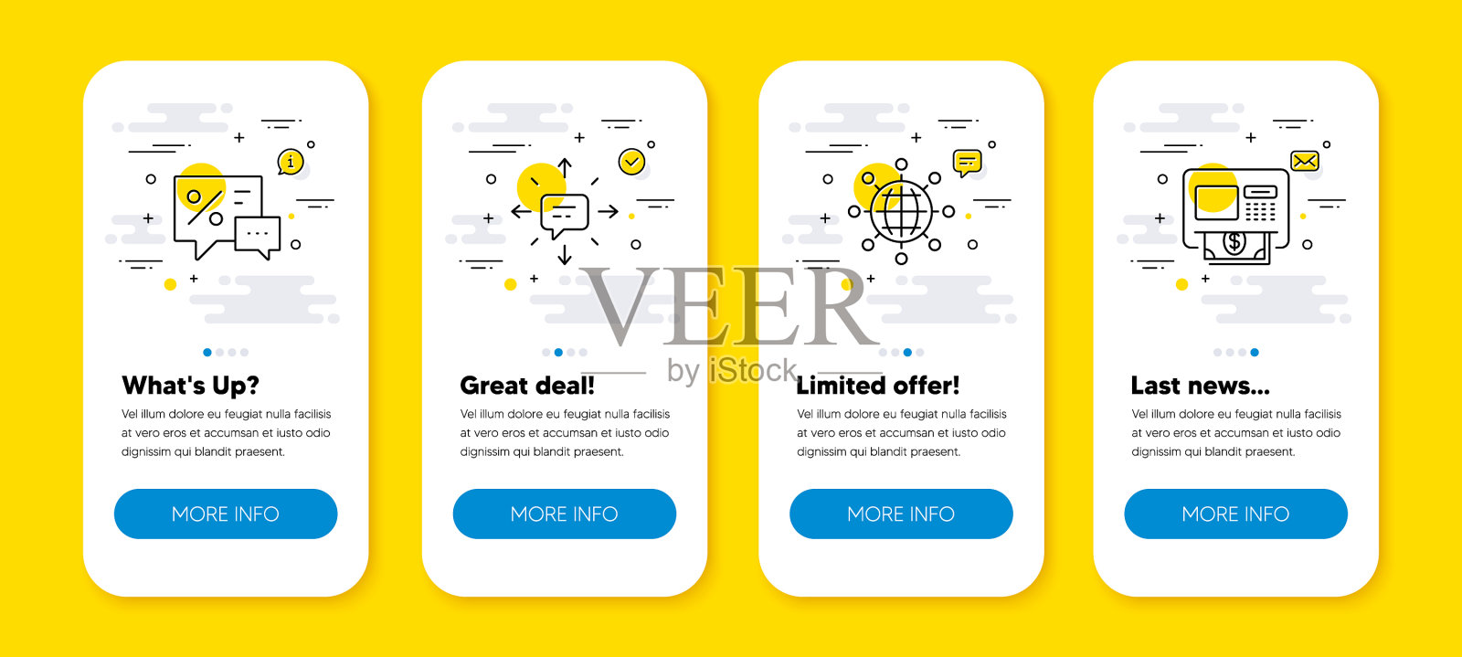 设置短信折扣和国际图标素材