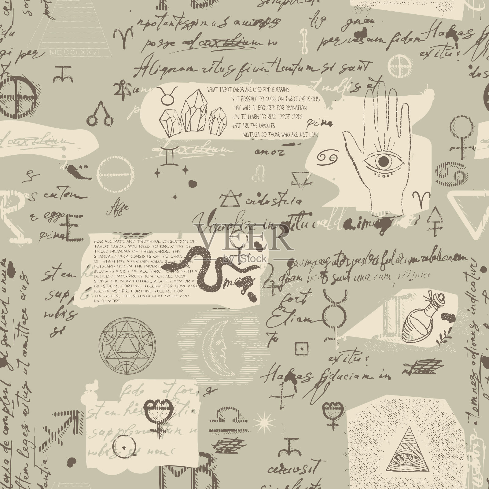 无缝的深奥的模式。插画图片素材