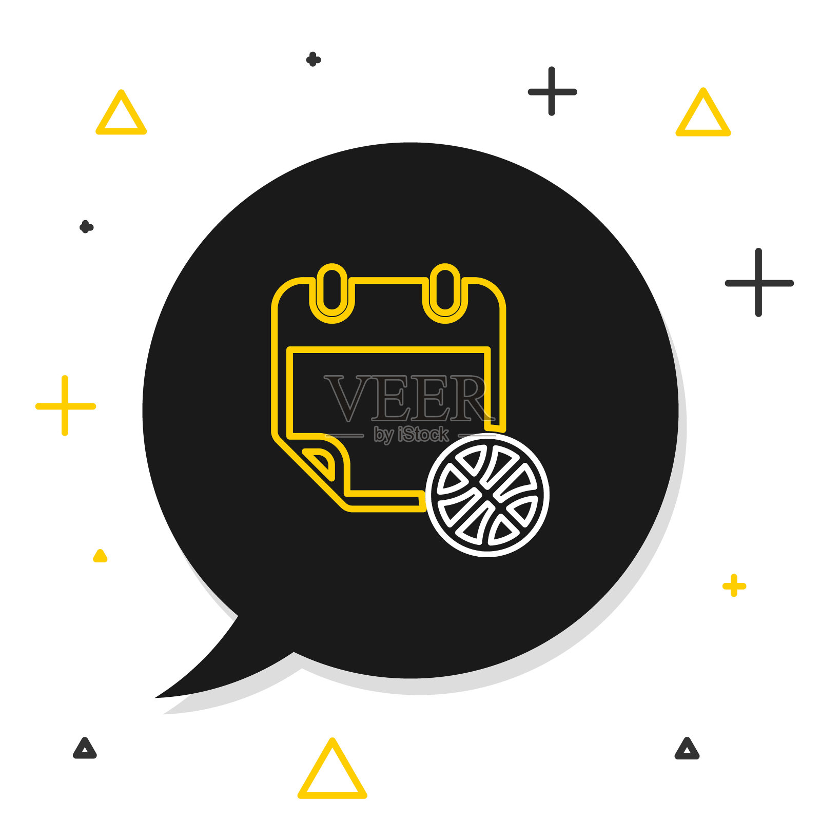 线篮球图标孤立在白色背景。运动的象征。色彩斑斓的轮廓的概念。向量插画图片素材