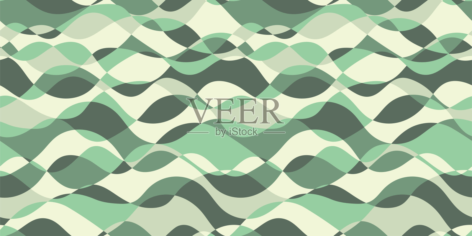 复古的波状背景。无缝模式。插画图片素材