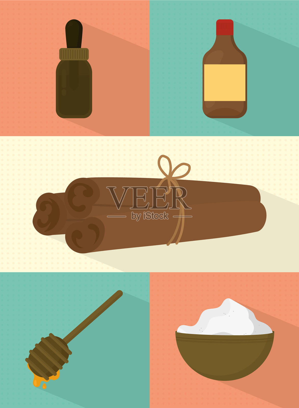 国内药物成分插画图片素材