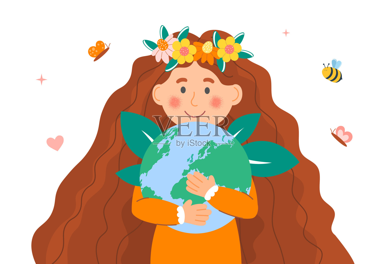 拯救地球的概念设计元素图片