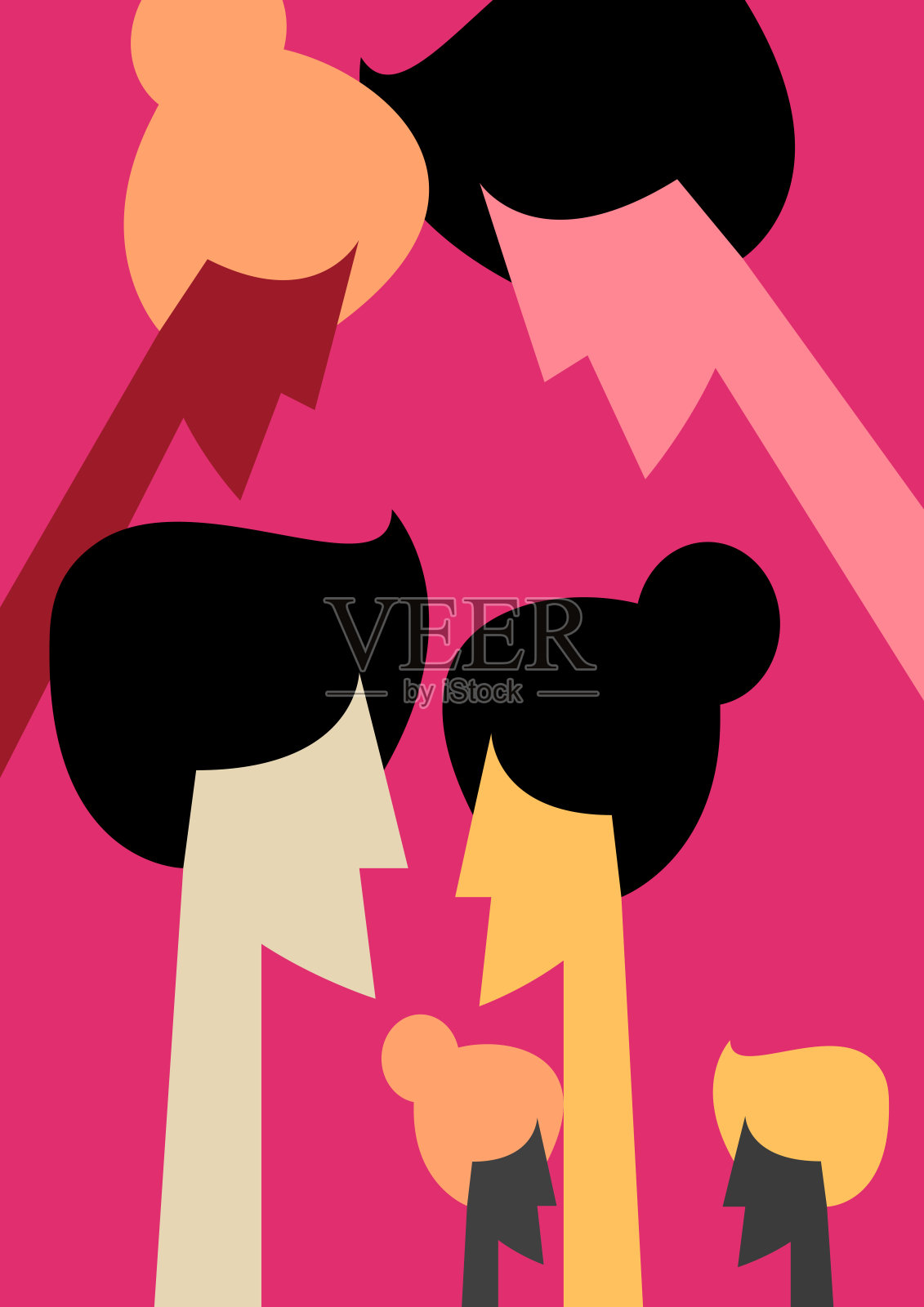 抽象艺术海报为现代墙壁艺术和家居装饰插画图片素材