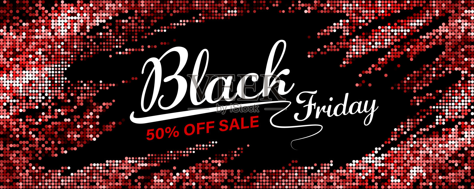 黑色星期五的红色亮片背景设计元素图片
