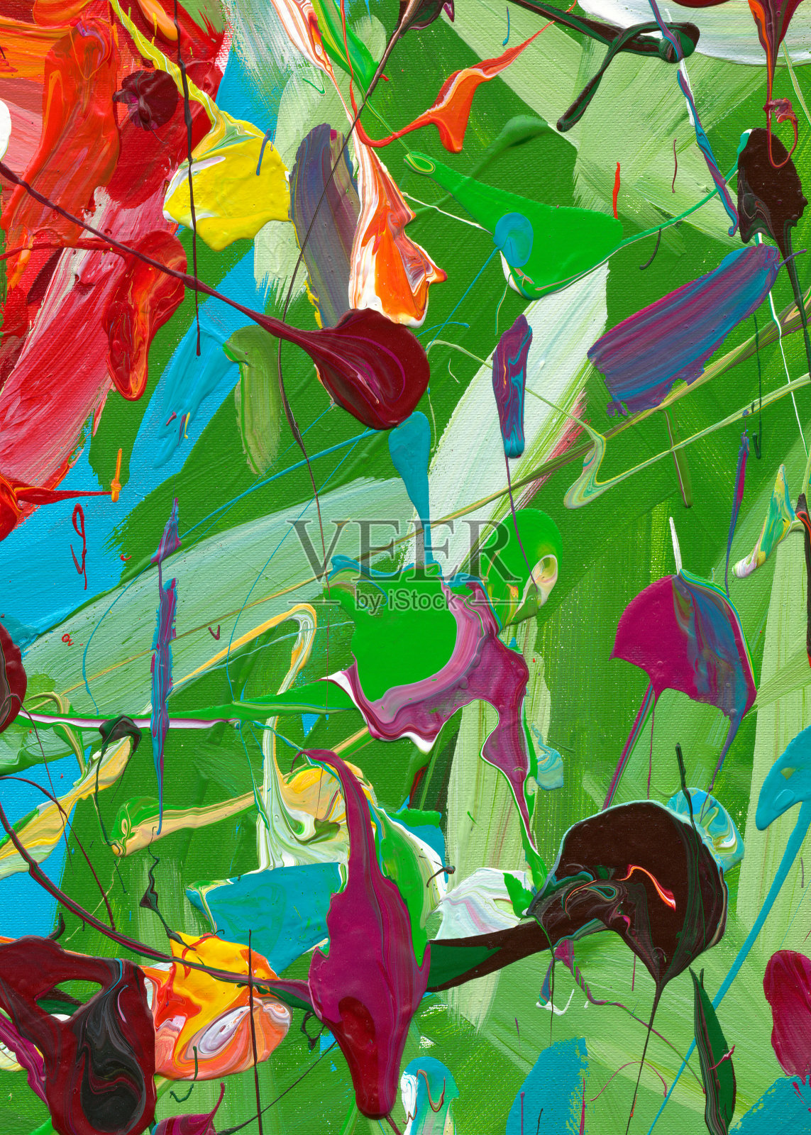 美丽的抽象画-多彩的绘画艺术插画图片素材