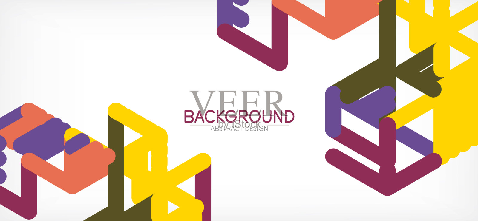 摘要背景色线上的白色插画图片素材