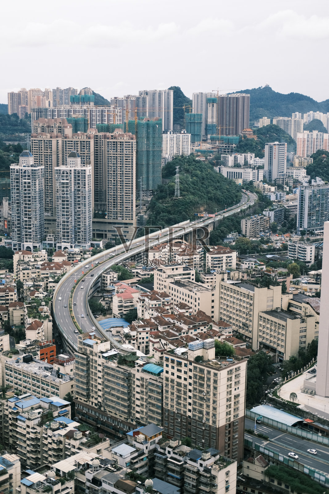 现代城市鸟瞰图照片摄影图片