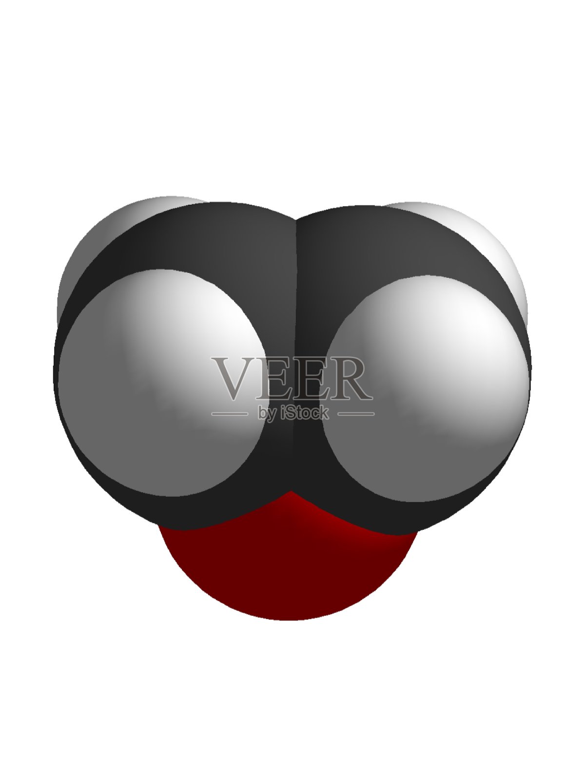 环氧乙烷或环氧乙烷空间填充分子结构孤立在白色背景化学原子分子上照片摄影图片