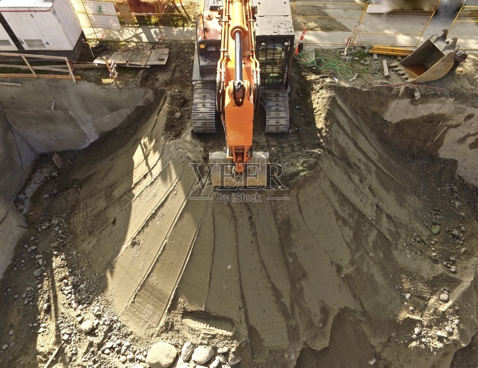 建筑工地的挖掘机照片摄影图片