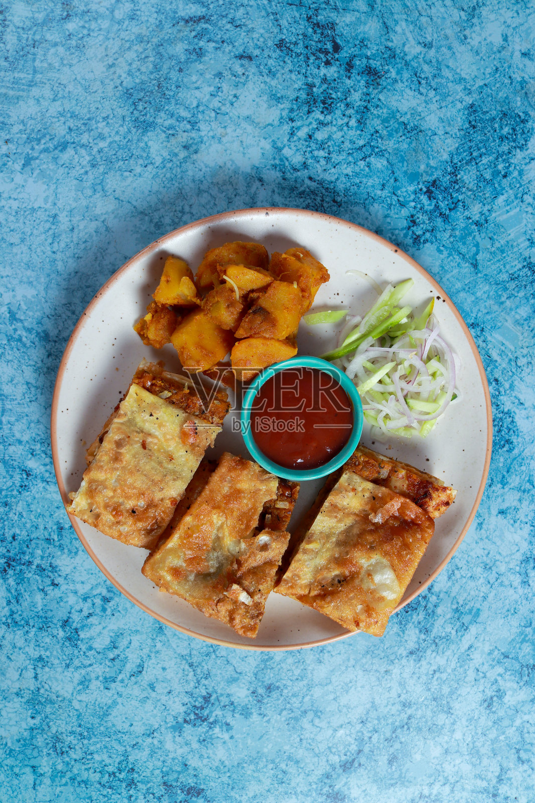 莫格拉沙拉，沙司，土豆咖喱照片摄影图片