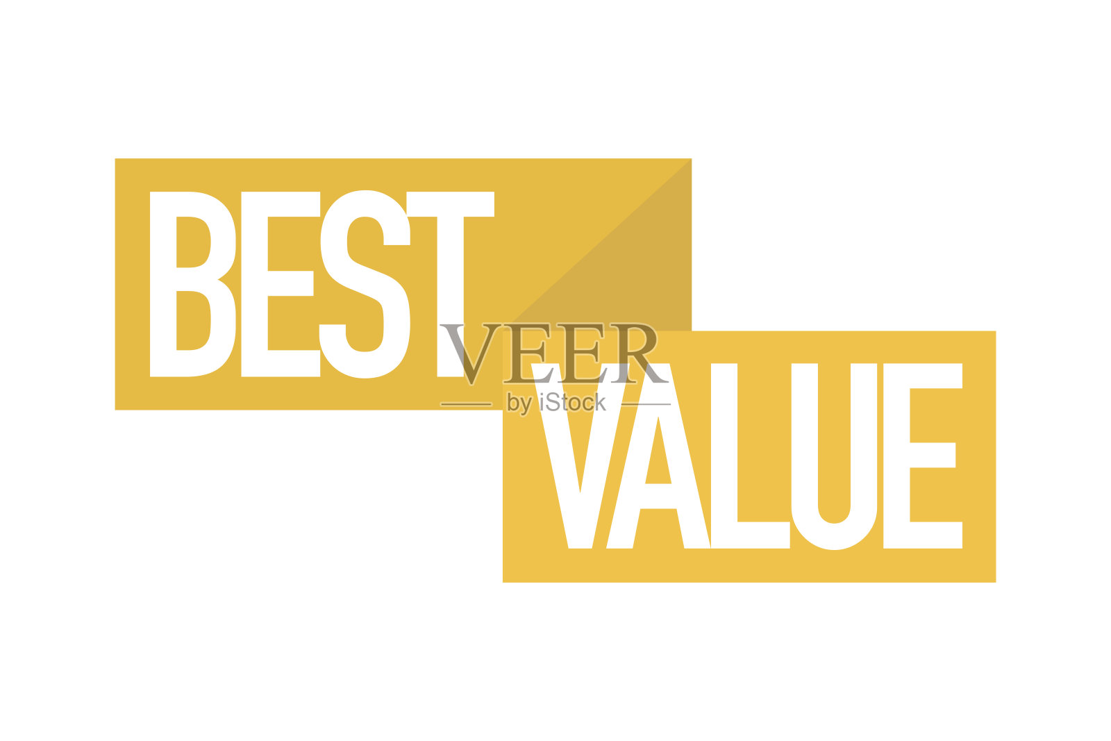 现代，简单，充满活力的排印设计说“最佳价值”在黄色。插画图片素材
