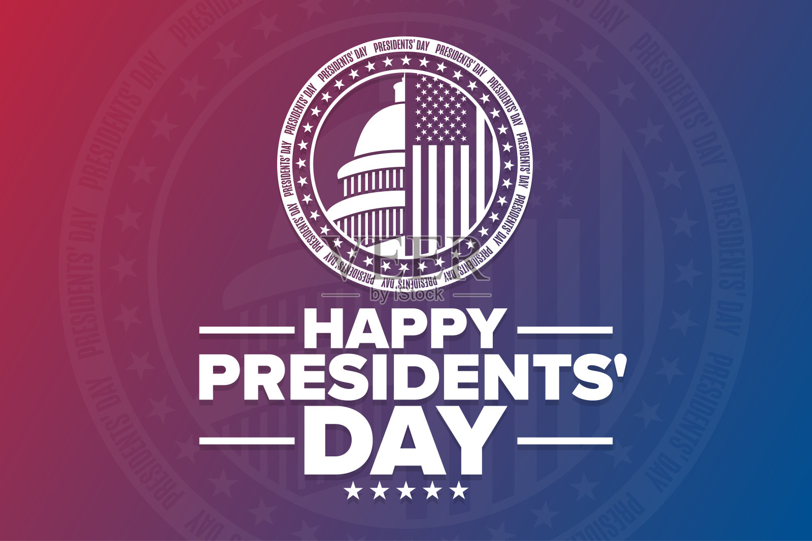 总统日快乐背景、banner、贺卡、海报模板矢量插画插画图片素材