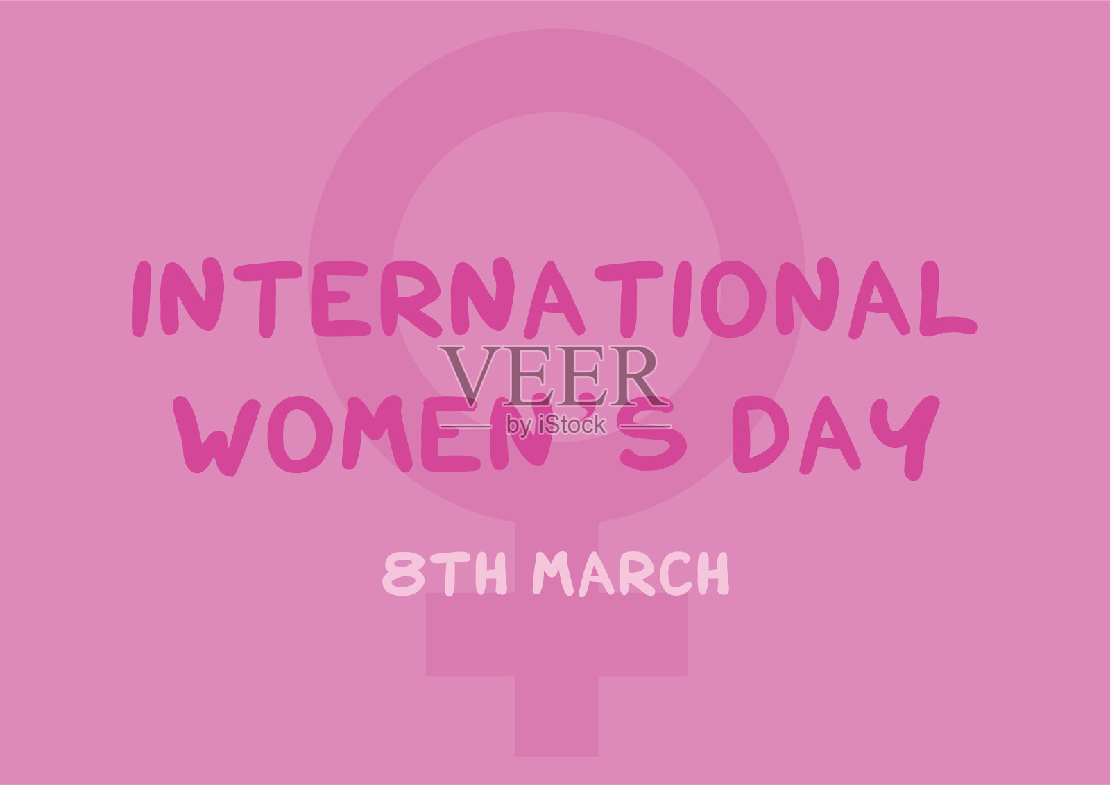 国际妇女节矢量写在横线纸上插画图片素材