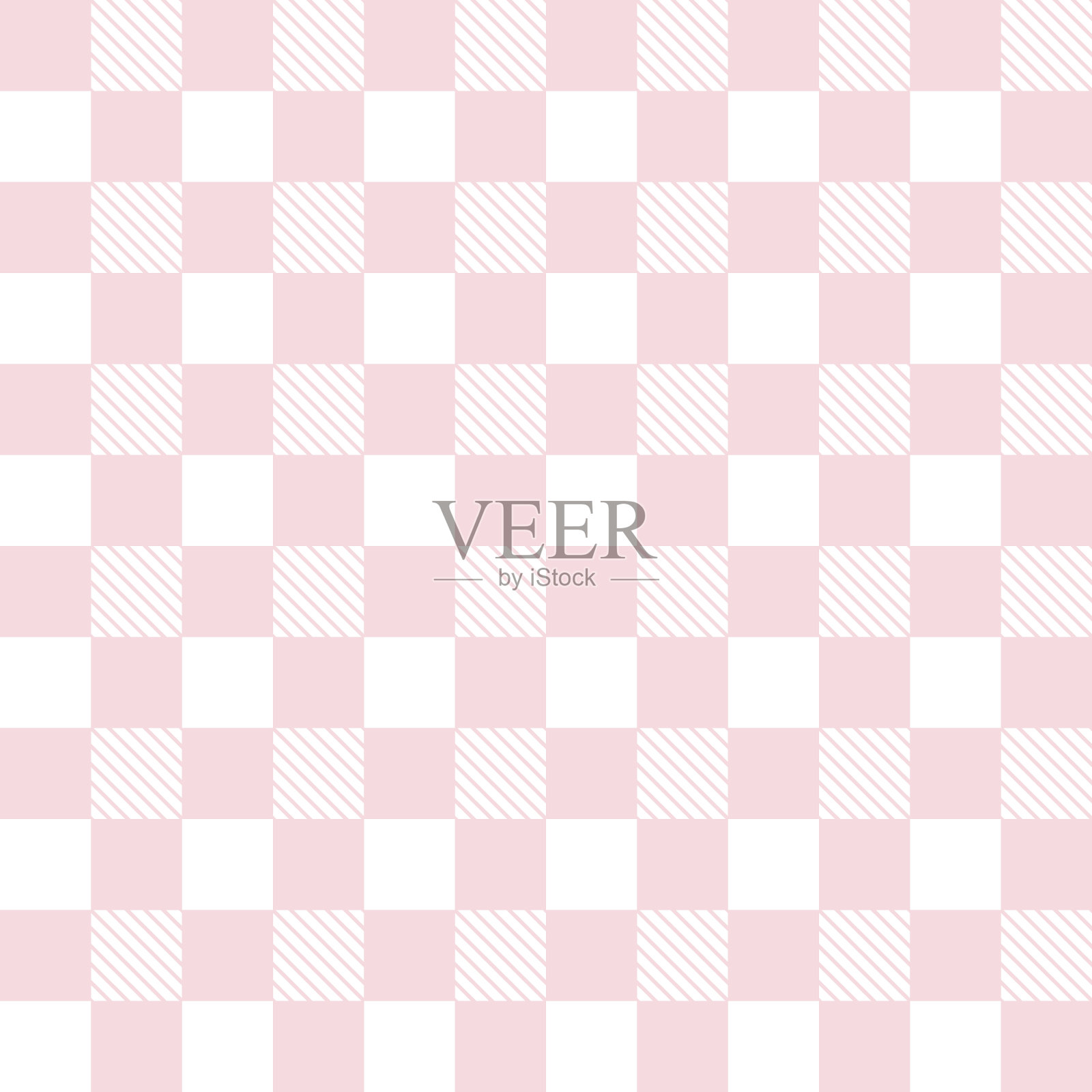 格子图案向量在柔和的粉红色和白色。无缝维希格子图案围巾，台布，包装，包装，或其他现代夏季织物设计。矢量图插画图片素材