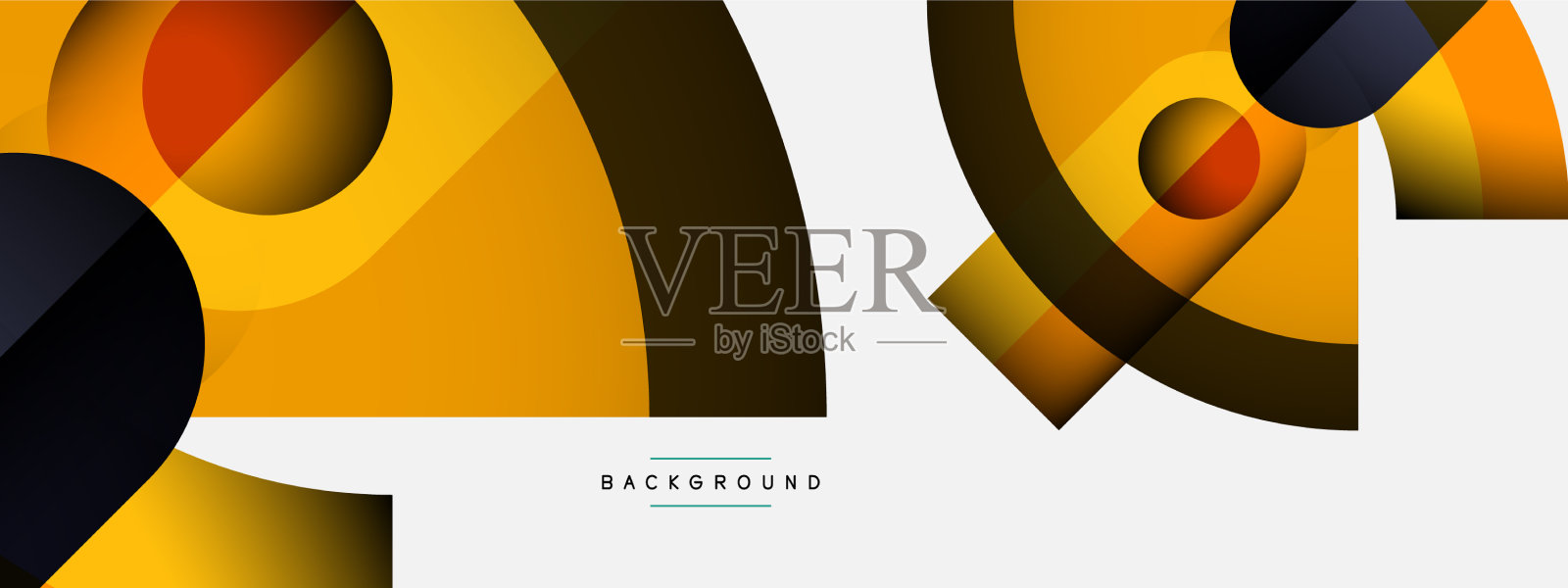 时尚的形状，颜色，最小的设计组成插画图片素材