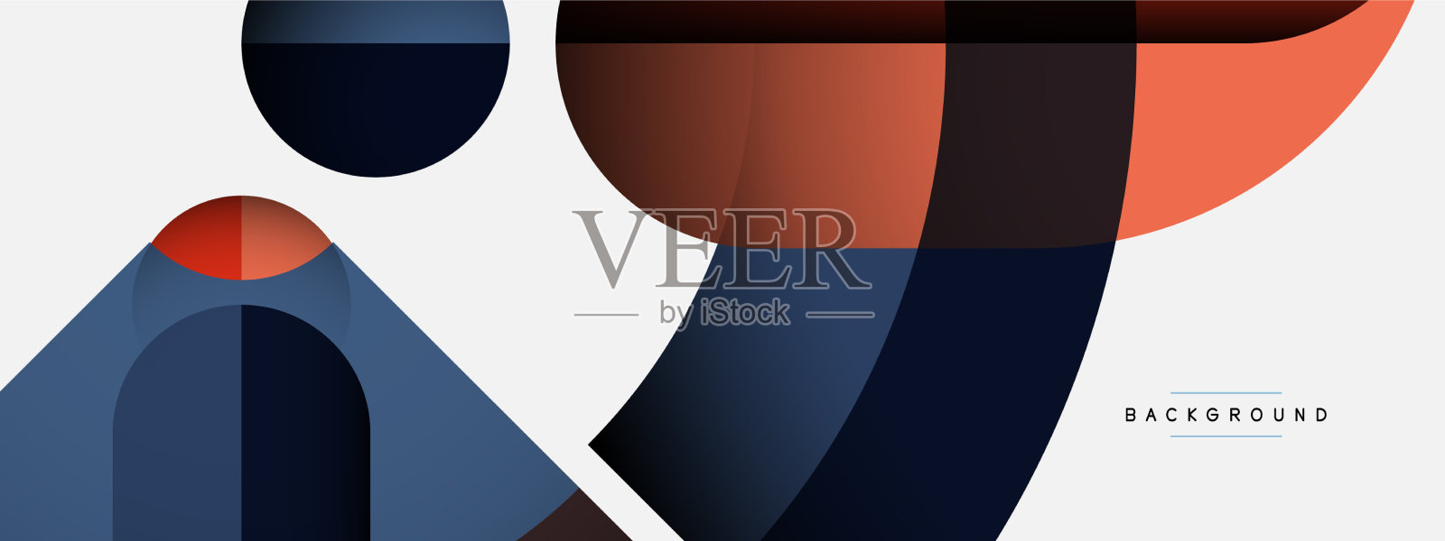 几何抽象背景圆形形状插画图片素材