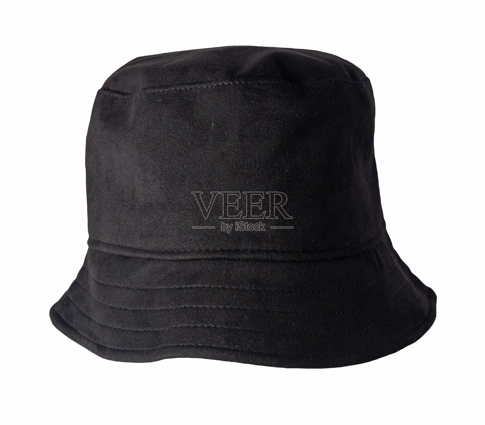 桶帽孤立在白色背景..渔夫帽，爱尔兰乡村帽照片摄影图片