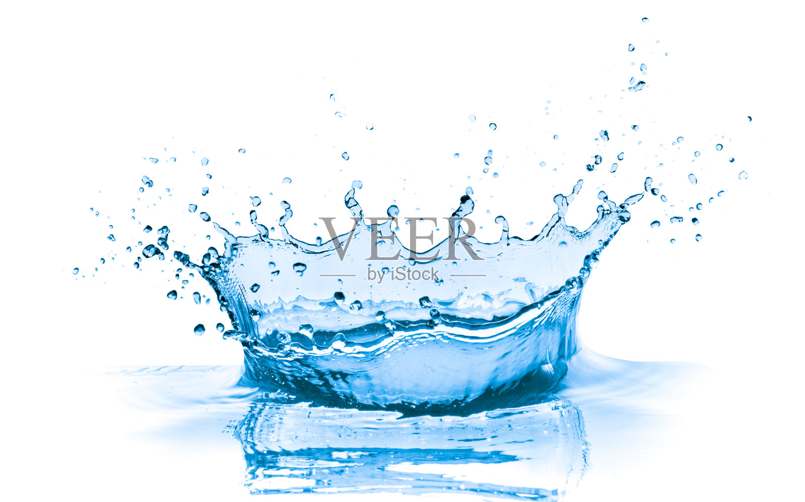 蓝色的水溅照片摄影图片