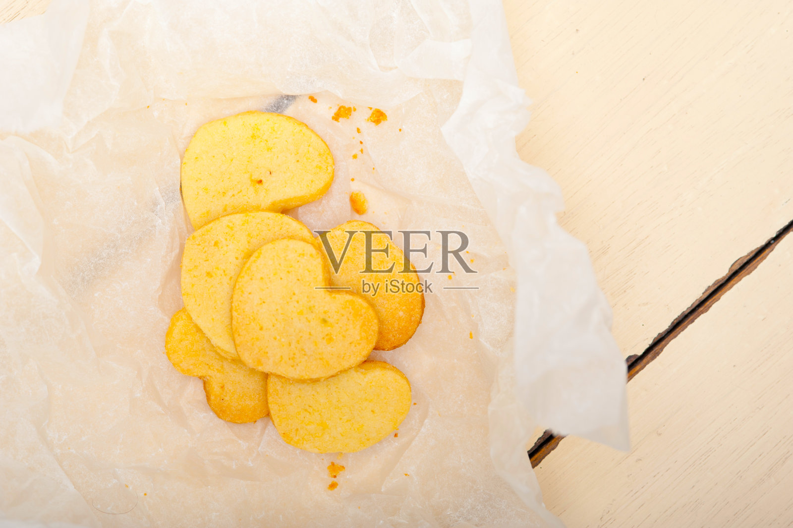 心形酥饼情人节饼干照片摄影图片