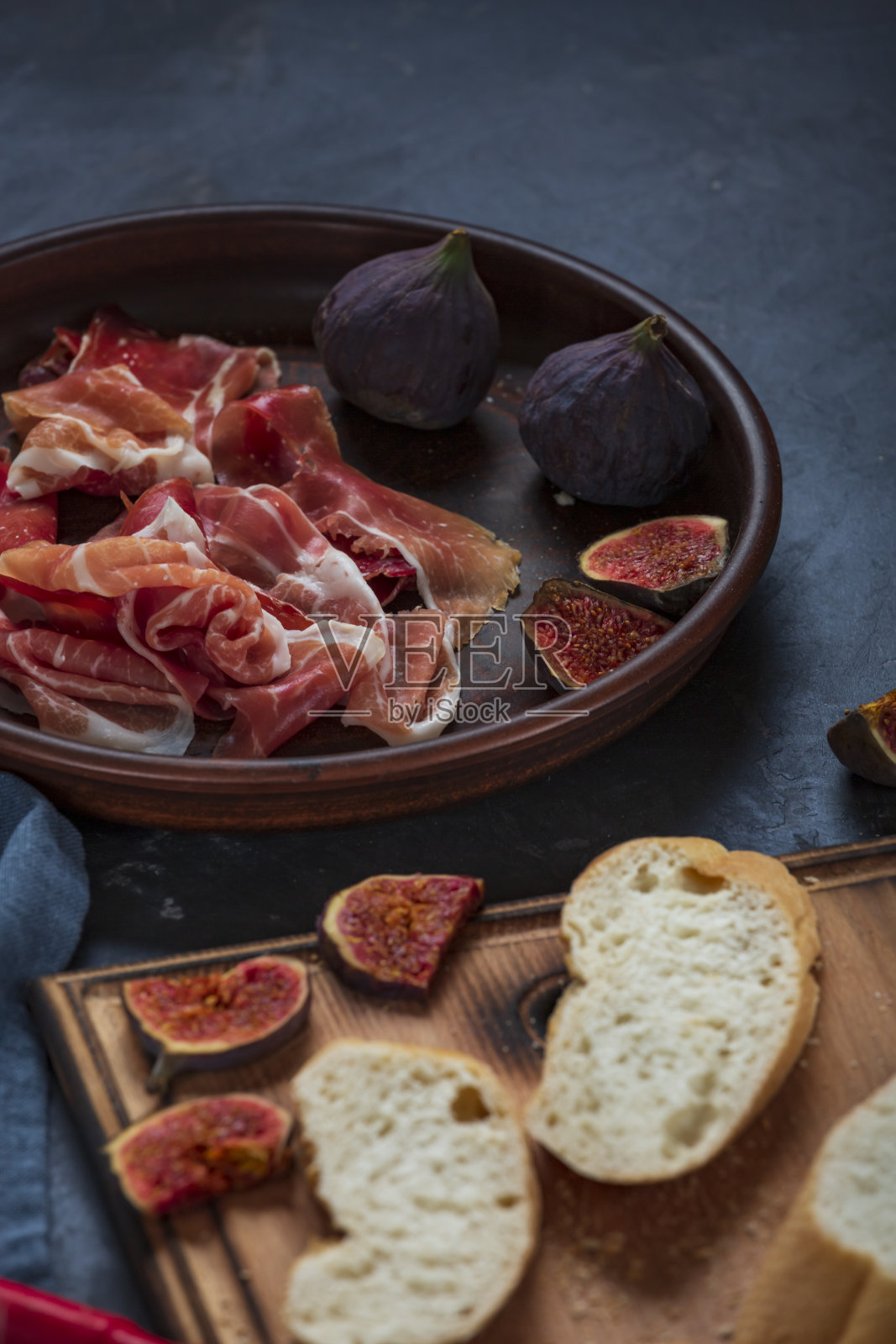 三明治加奶油芝士和火腿照片摄影图片