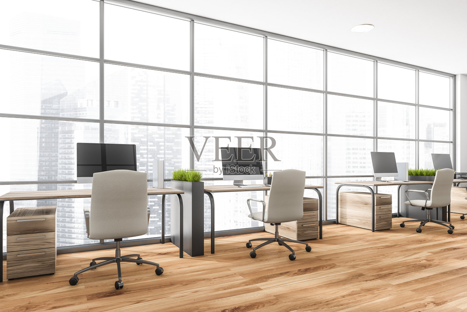 木地板开放空间办公室照片摄影图片