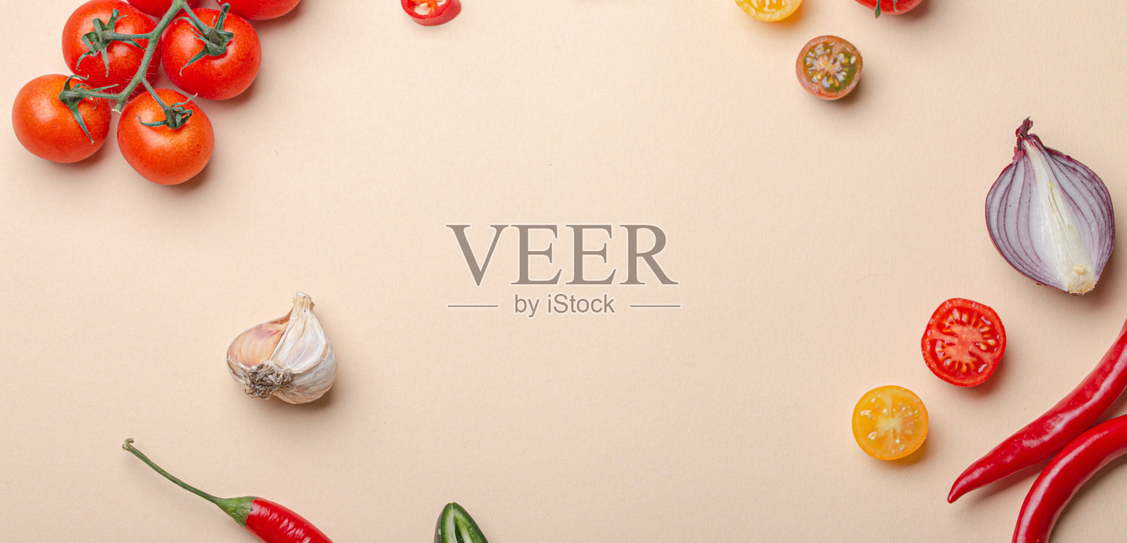 创意烹饪健康有机食品的概念背景，由五颜六色的水果和蔬菜制成照片摄影图片