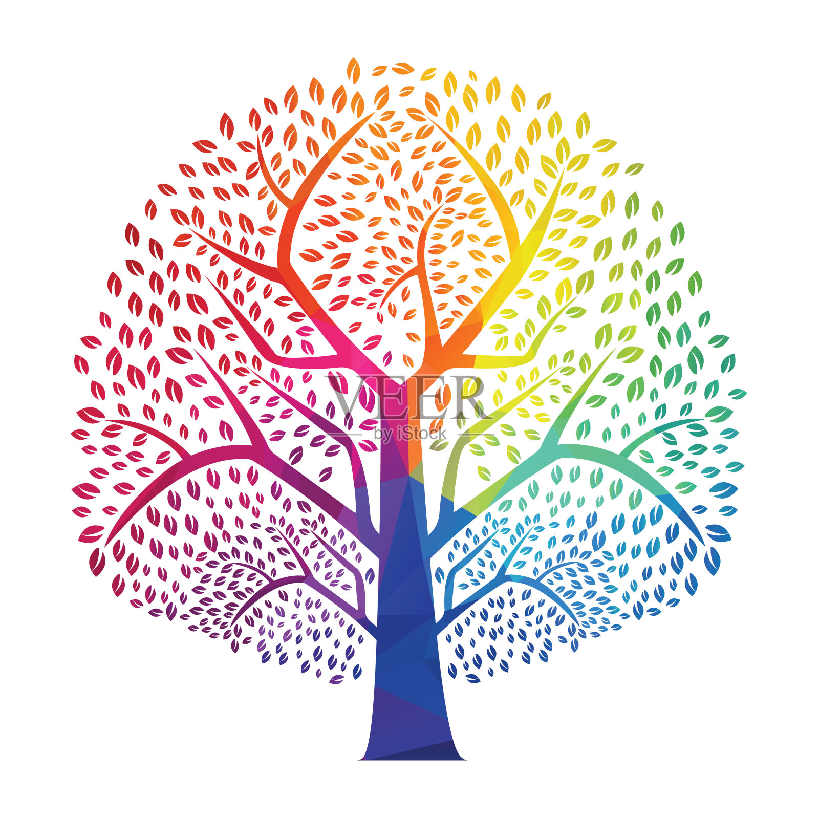 树向量设计。插画图片素材