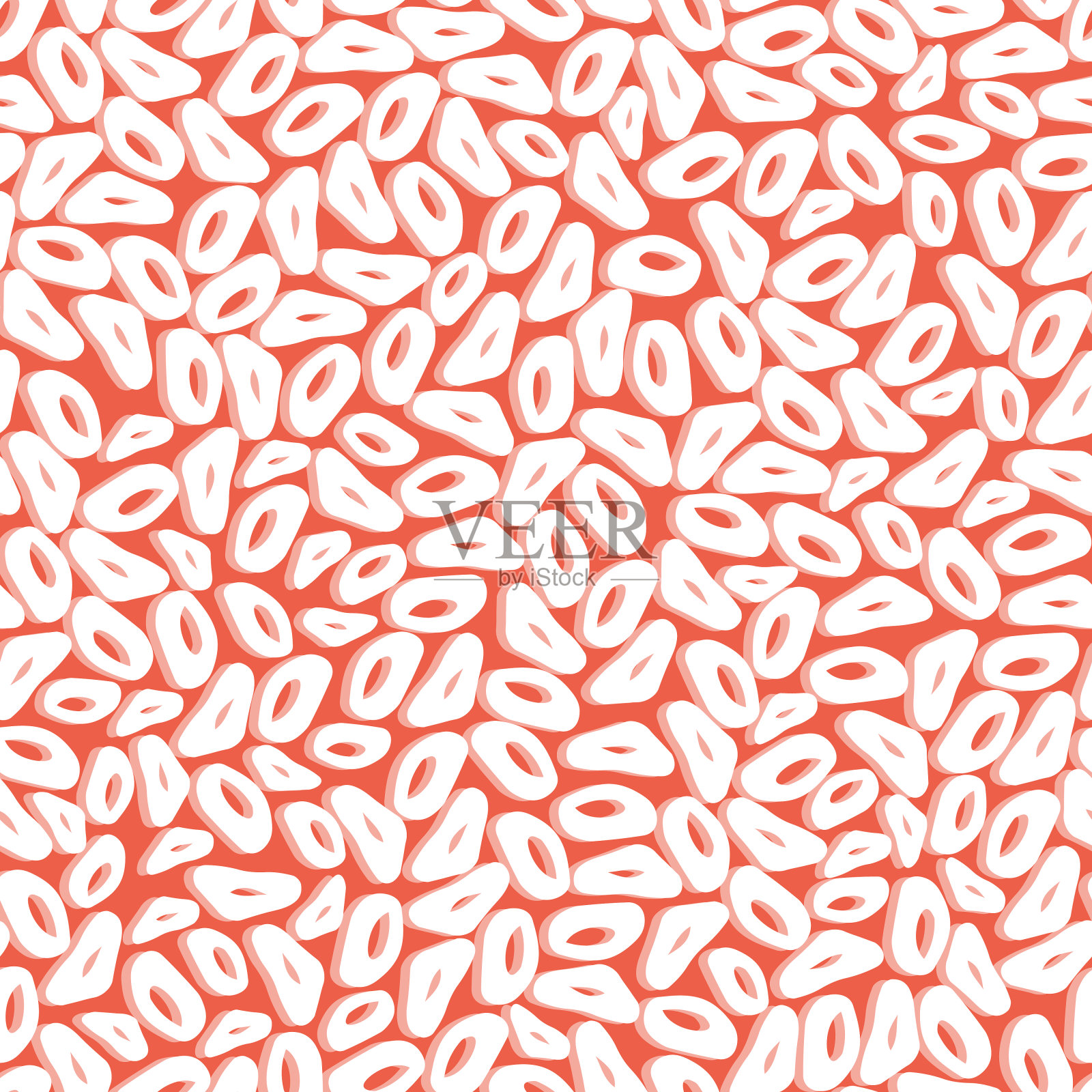 矢量无缝图案抽象现代涂鸦形状。简单的几何图案插画图片素材