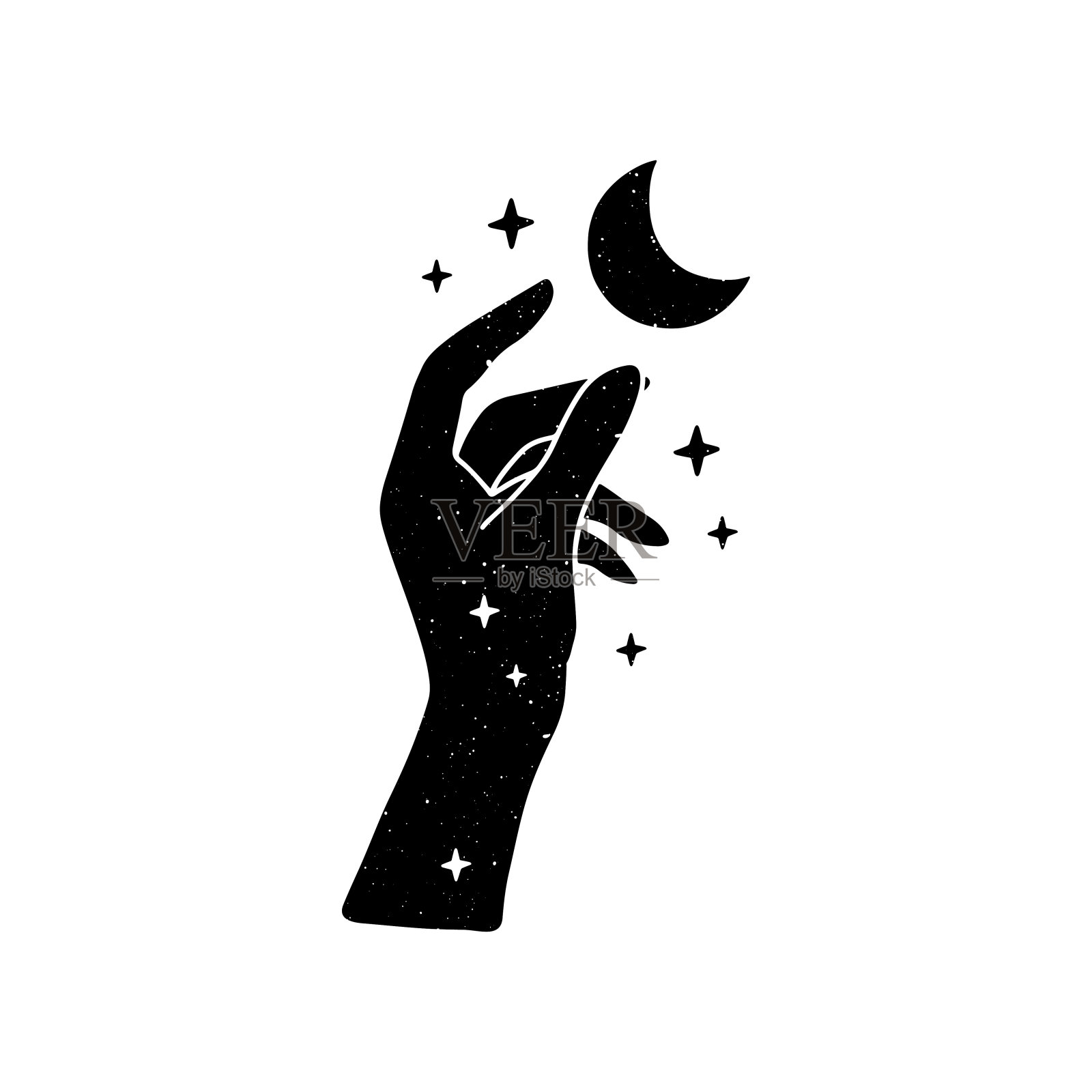 天上的矢量插图。插画图片素材